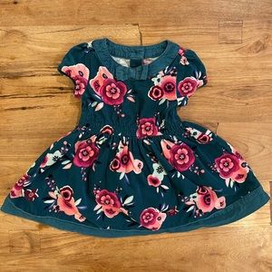 New baby girl floral corduroy dress 12-18 months